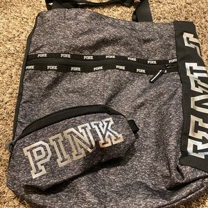 PINK Tote and Make Up Bag
